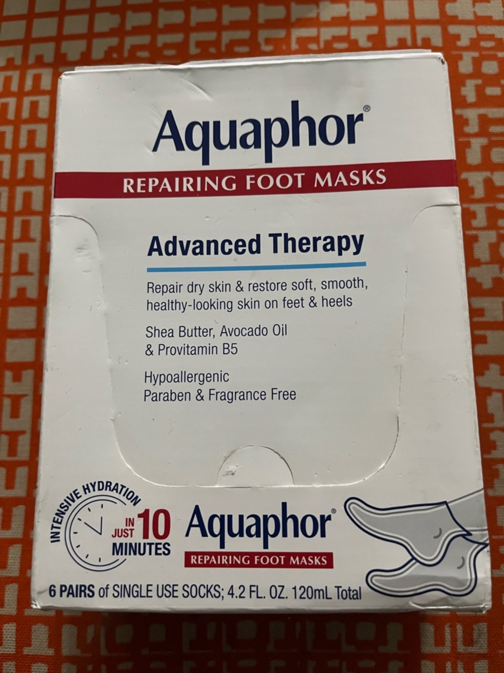 Aquaphor Advanced Therapy Repairing Foot Masks - 6 pairs